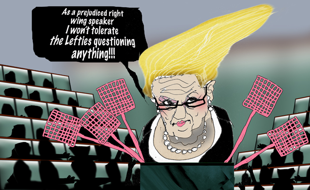 the lady loses the purpose of democracy...